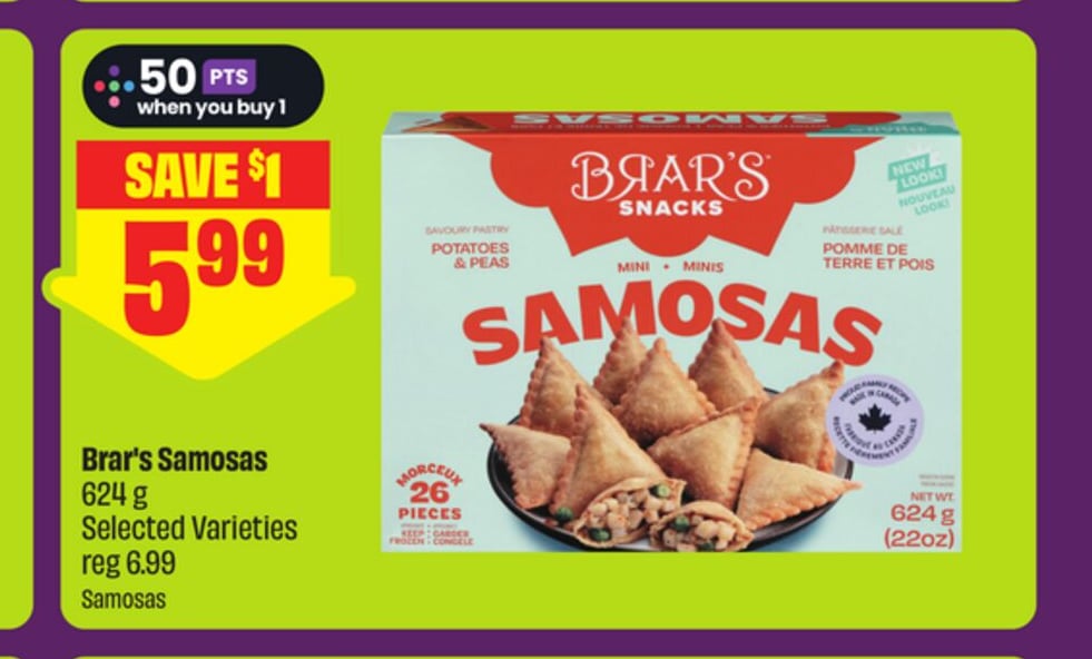 Brar's Samosas 624 g Selected Varieties - FreshCo Diwali