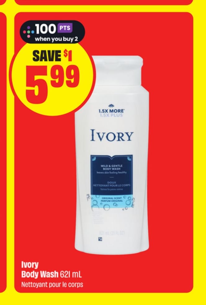 Ivory Body Wash 621 mL