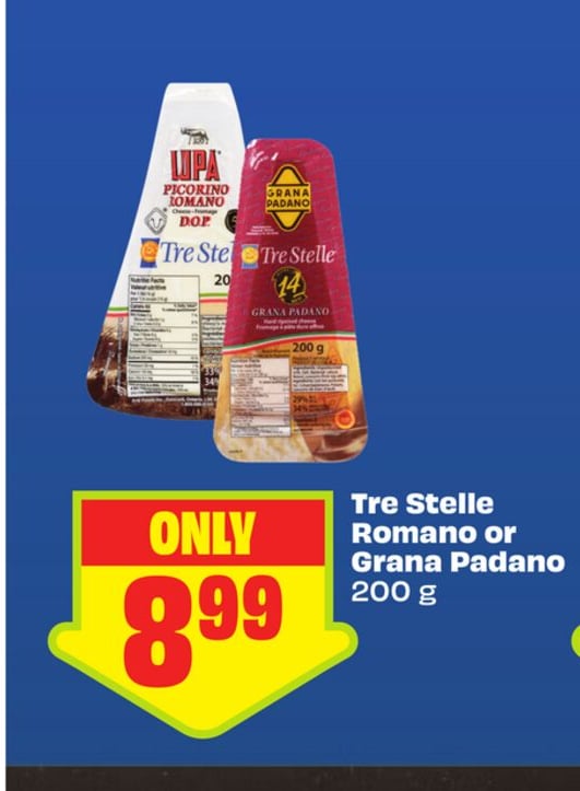 Tre Stelle Romano or Grana Padano 200 g