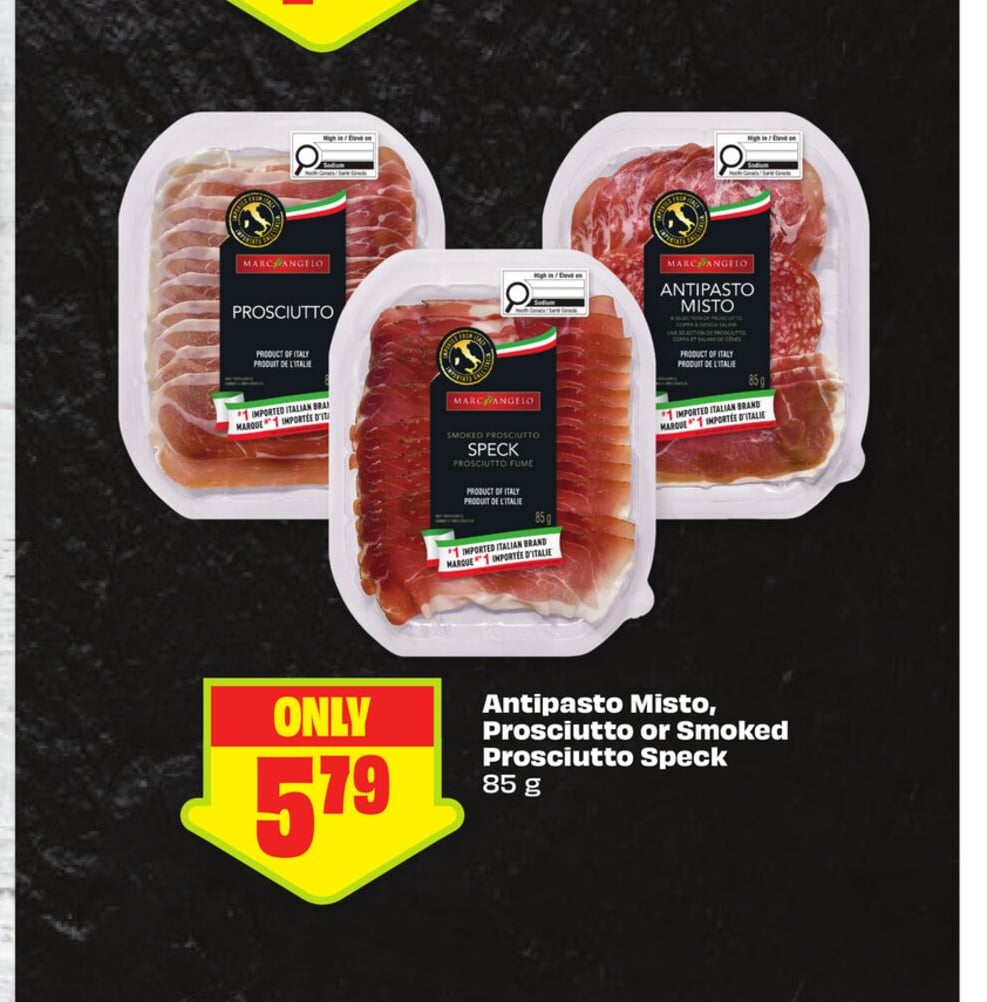 Antipasto Misto, Prosciutto or Smoked Prosciutto Speck 85 g
