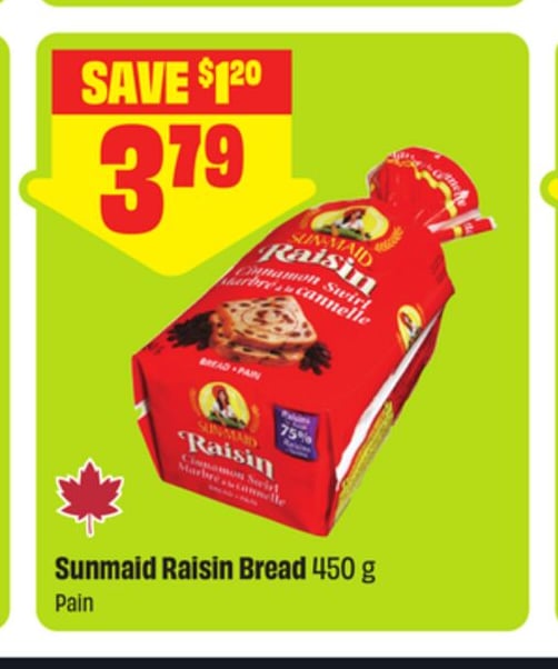 Sunmaid Raisin Bread 450 g