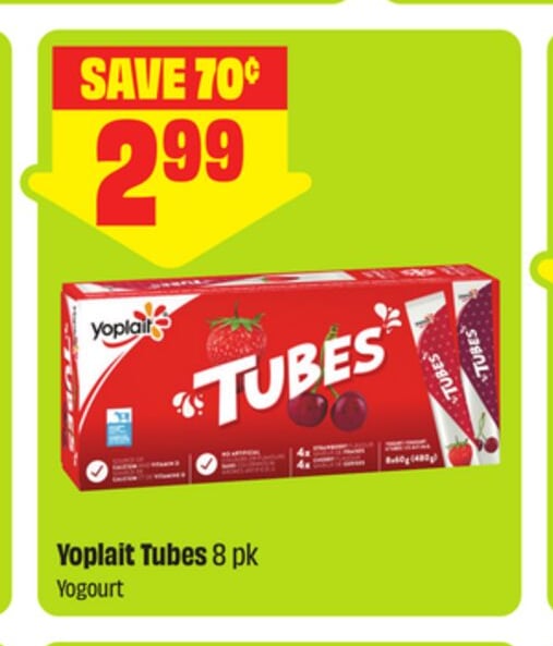 Yoplait Tubes