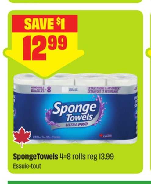 SpongeTowels 4-8 rolls
