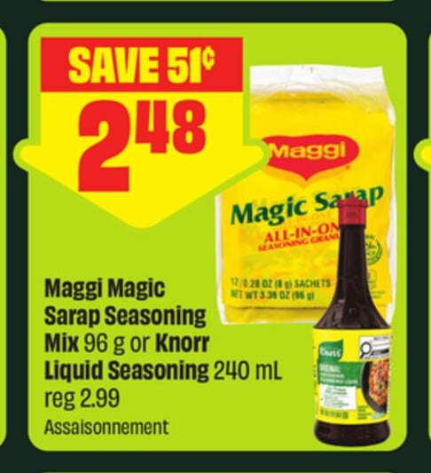 Maggi Magic Sarap Seasoning Mix 96 g or Knorr Liquid Seasoning 240 mL