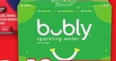 BUBLY, MONTELLIER OR SAN PELLEGRINO SPARKLING WATER