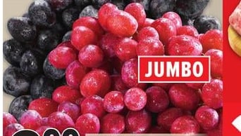 JUMBO RED OR LARGE BLACK SEEDLESS GRAPES