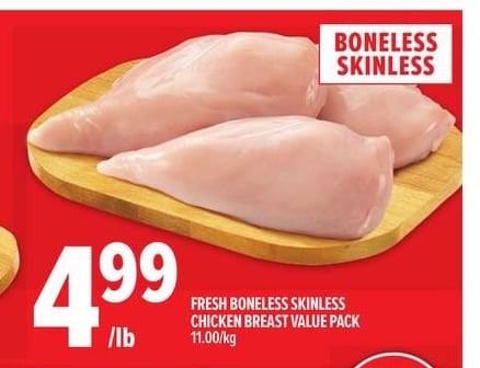 FRESH BONELESS SKINLESS CHICKEN BREAST VALUE PACK