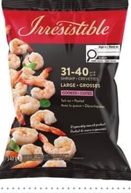 IRRESISTIBLE COOKED PACIFIC WHITE SHRIMP