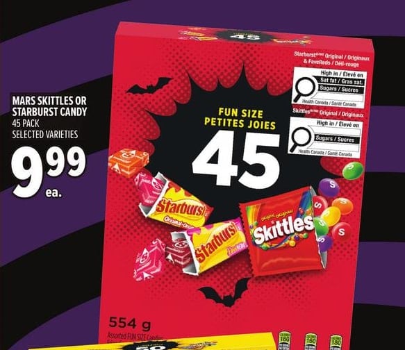 MARS SKITTLES OR STARBURST CANDY