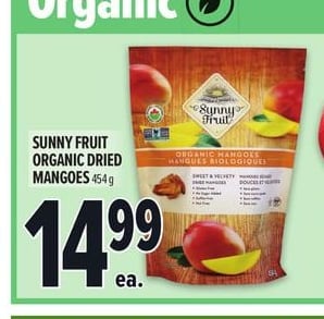 SUNNY FRUIT ORGANIC DRIED MANGOES