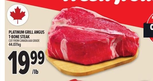 PLATINUM GRILL ANGUS T-BONE STEAK