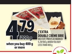 L'EXTRA DOUBLE CRÈME BRIE