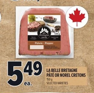 LA BELLE BRETAGNE PÂTE OR NOREL CRETONS