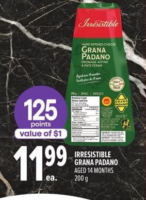 IRRESISTIBLE GRANA PADANO AGED 14 MONTHS