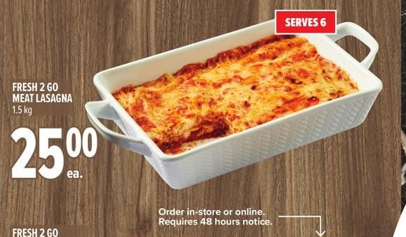 FRESH 2 GO MEAT LASAGNA