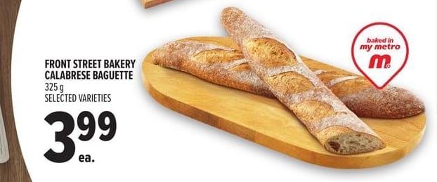 FRONT STREET BAKERY CALABRESE BAGUETTE