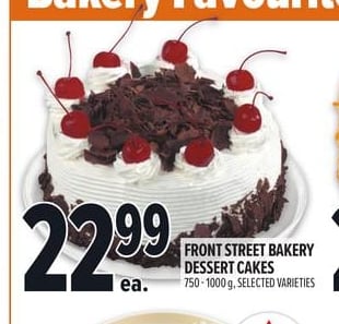 FRONT STREET BAKERY DESSERT CAKES