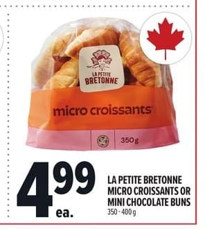 LA PETITE BRETONNE MICRO CROISSANTS OR MINI CHOCOLATE BUNS