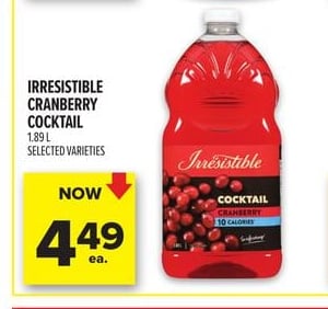 IRRESISTIBLE CRANBERRY COCKTAIL