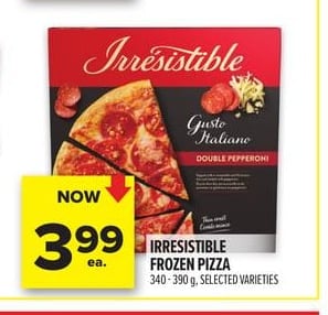 IRRESISTIBLE FROZEN PIZZA