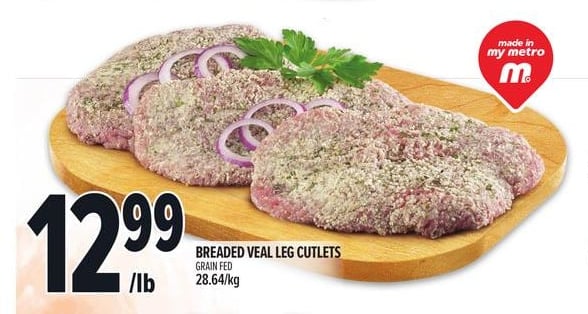 BREADED VEAL LEG CUTLETS