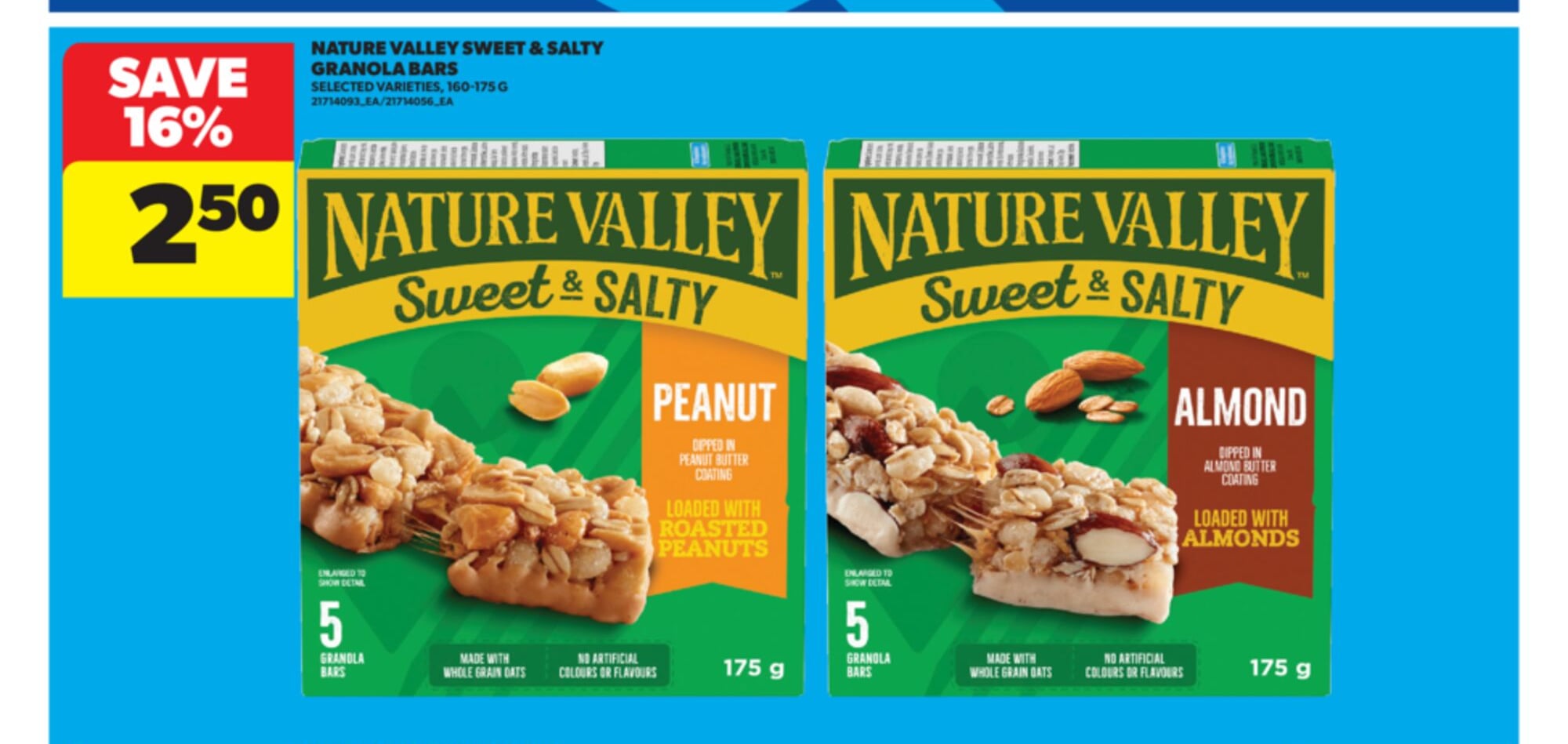 NATURE VALLEY SWEET & SALTY, 160-175G