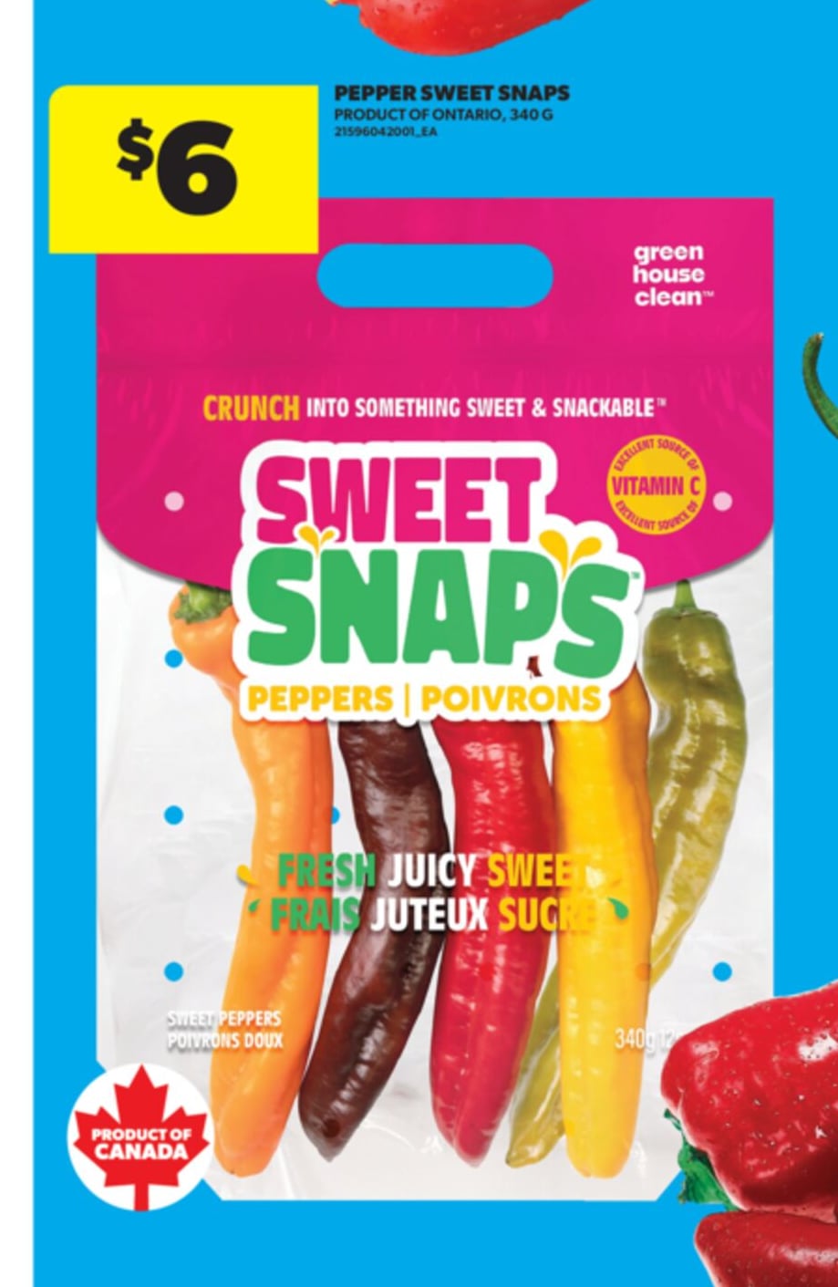 PEPPER SWEET SNAPS, 340 G