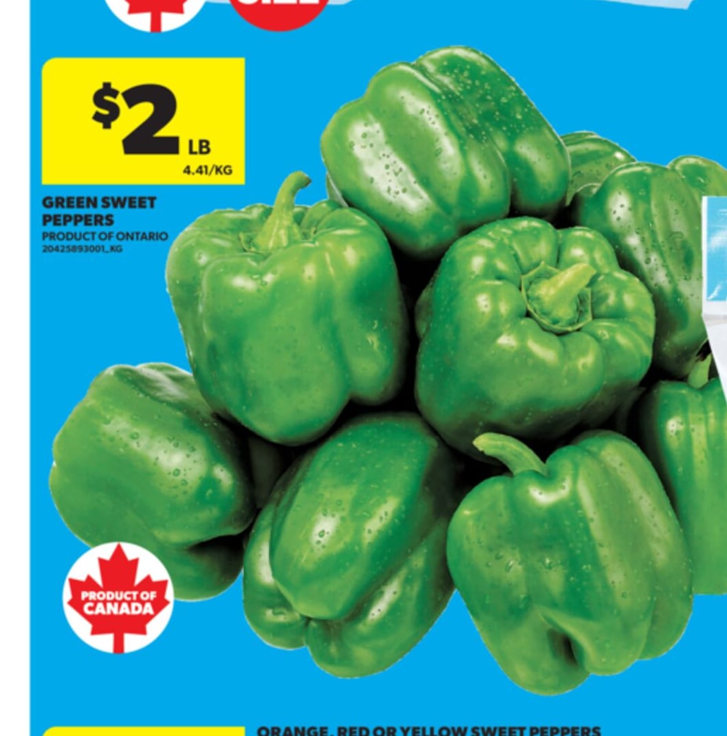 GREEN SWEET PEPPERS