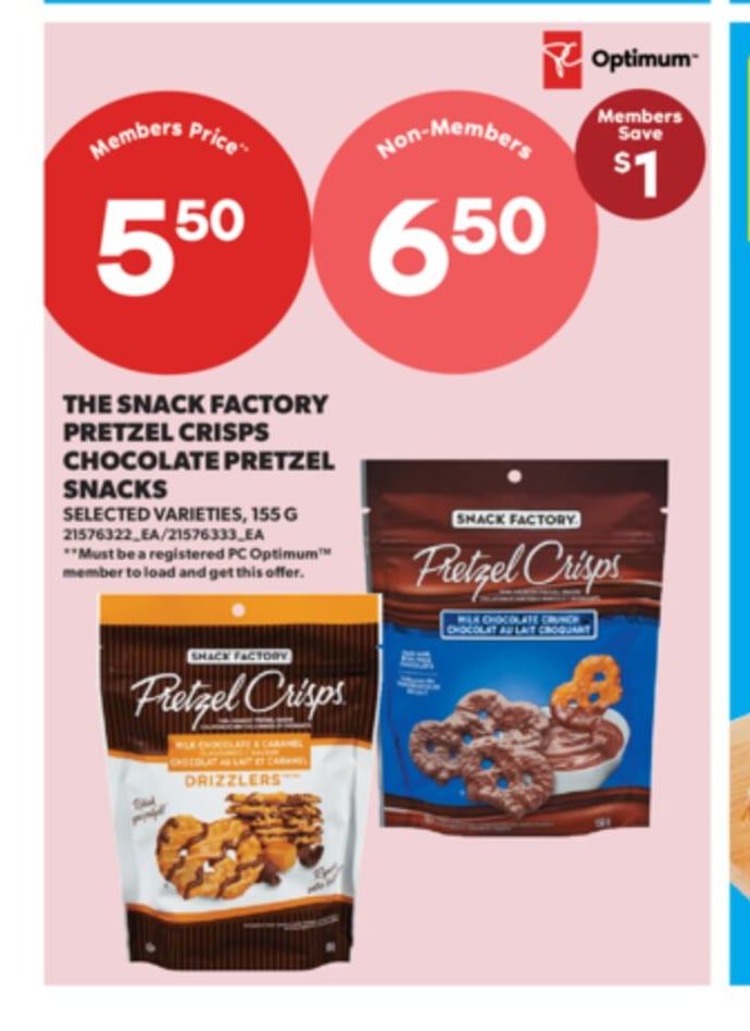 THE SNACK FACTORY PRETZEL CRISPS CHOCOLATE PRETZEL SNACKS, 155 G