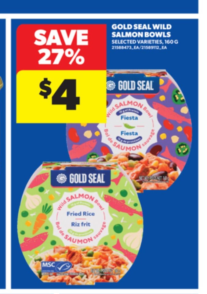GOLD SEAL WILD SALMON BOWLS, 160 G