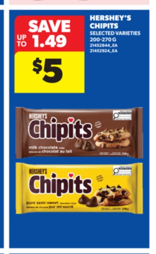 HERSHEY'S CHIPITS, 200-270 G