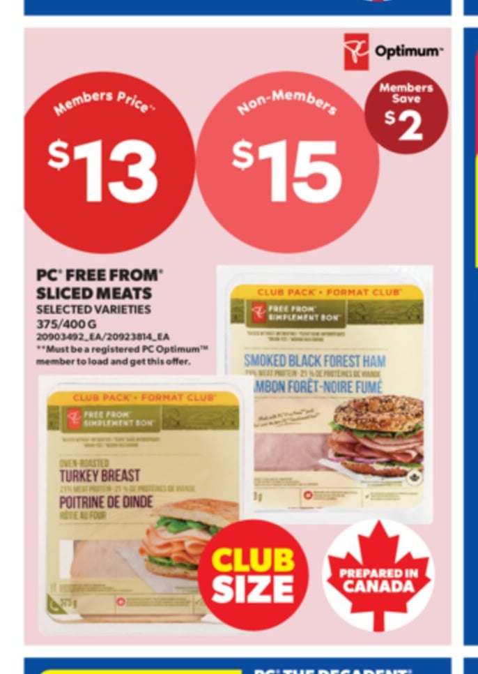 PC® FREE FROM® SLICED MEATS, 375/400 G