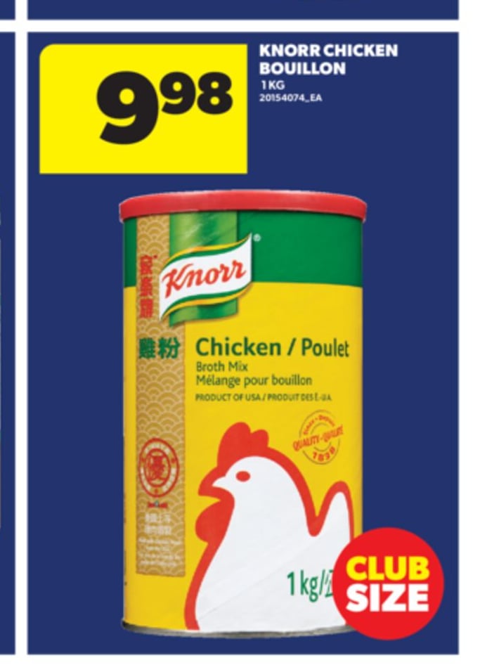 KNORR CHICKEN BOUILLON, 1 KG