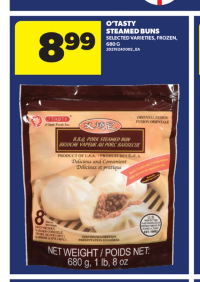 O'TASTY STEAMED BUNS, 680 G