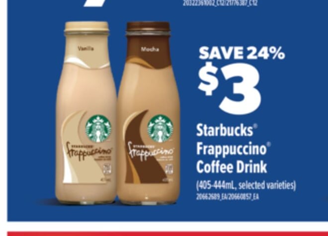 STARBUCKS FRAPPUCCINO® COFFEE DRINK, 405-444mL