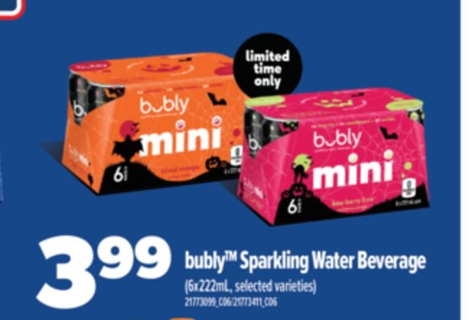 BUBLY™ SPARKLING WATER BEVERAGE, 6x222mL