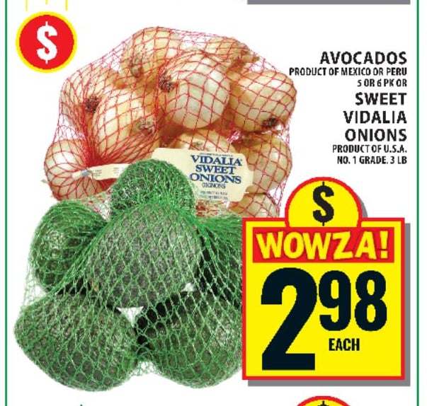 Avocados or Sweet Vidalia Onions