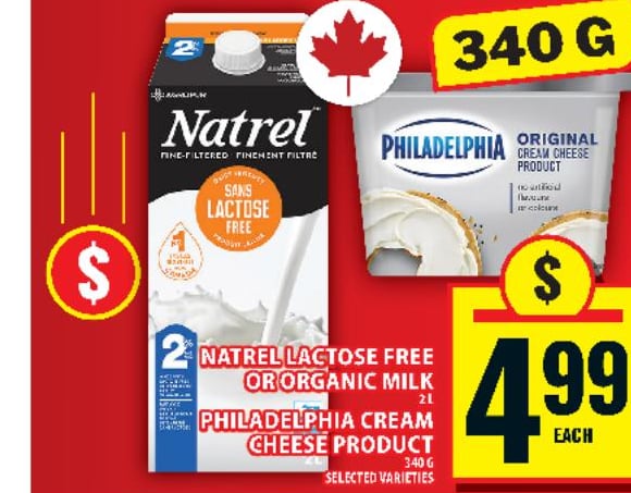 Natrel Lactose Free or Organic Milk