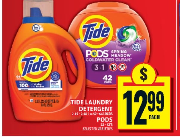Tide Laundry Detergent or Pods