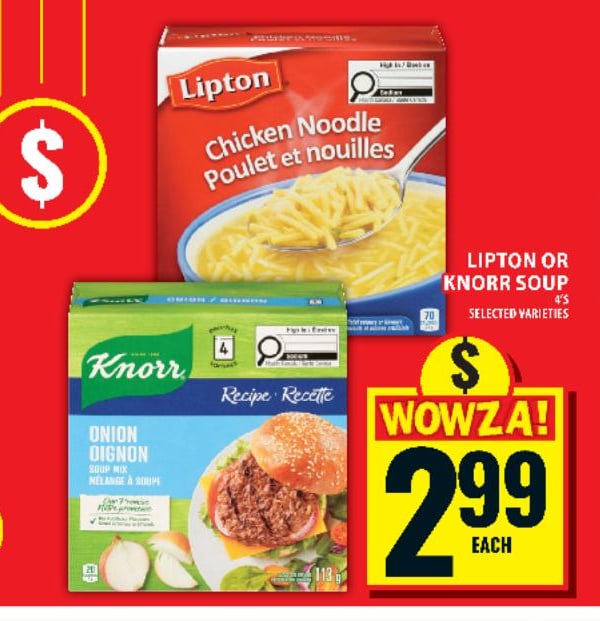 Lipton or Knorr Soup