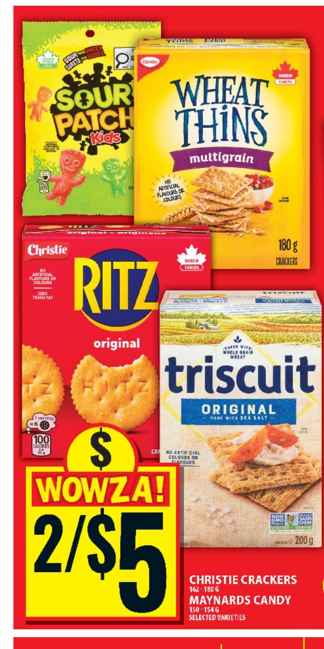 Christie Crackers or Maynards Candy