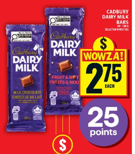 Cadbury Dairy Milk Bars