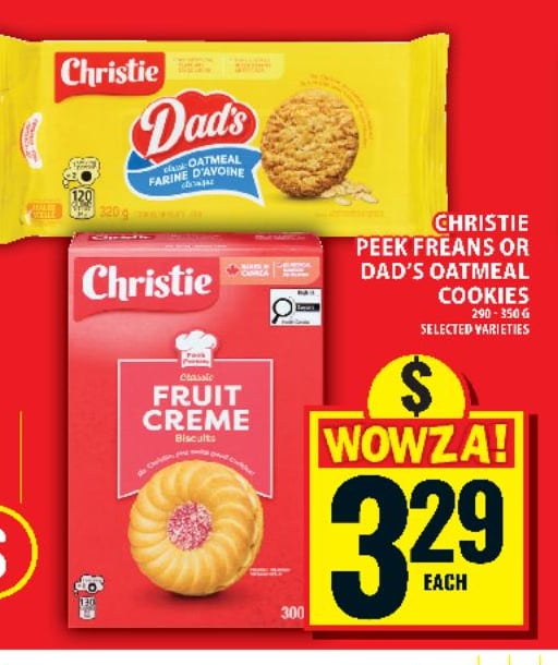 Christie Peek Freans or Dad's Oatmeal Cookies