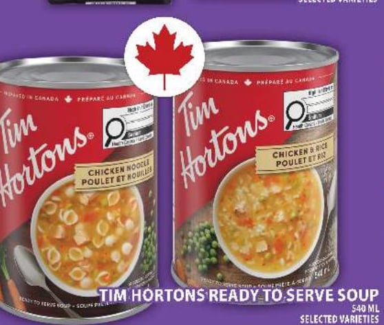 Tim Hortons Ready to Serve Soup