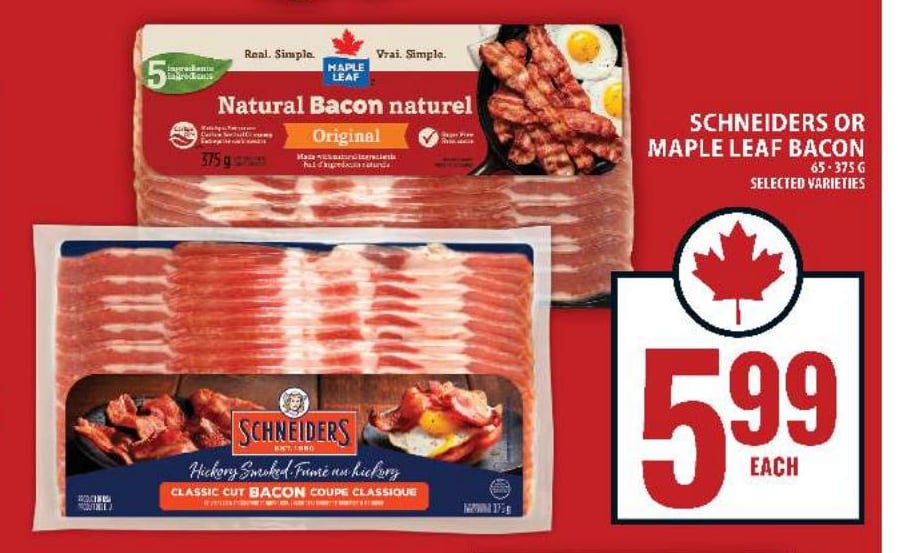 Schneiders Original Maple Leaf Bacon