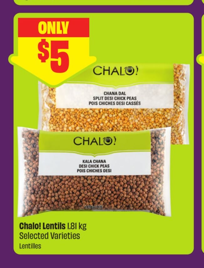 Chalo! Lentils 1.81 kg Selected Varieties
