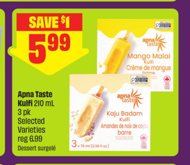 Apna Taste Kulfi 210 mL 3 pk Selected Varieties