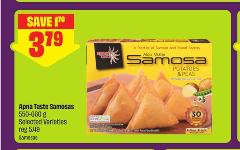 Apna Taste Samosas 550-600 g Selected Varieties