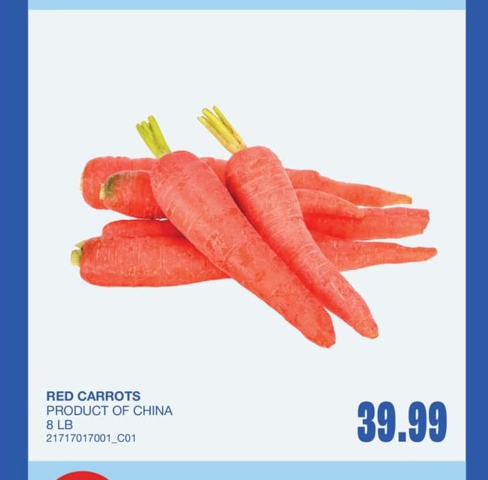 RED CARROTS, 8 LB