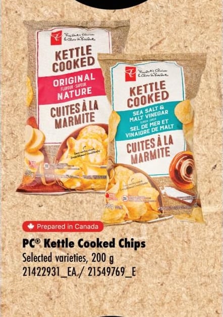 PC® Kettle Cooked Chips, 200 g